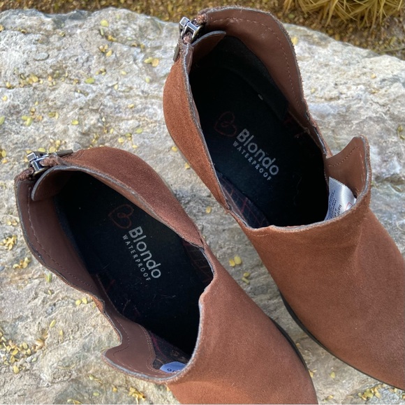 Leather Booties Chocolate Suede ⭐️ LIKE NEW + Waterproof - Picture 8 of 14